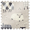 Baa Baa, Charcoal - Twist&Fit Roman Blind
